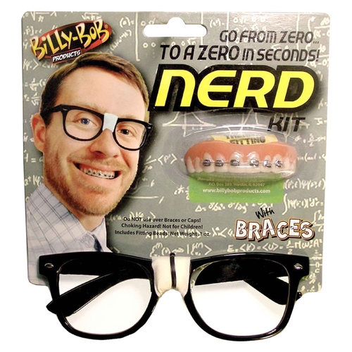 Billy-Bob Nerd Glasses & Braces Teeth