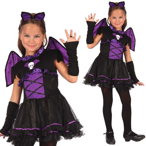 Purple Bat Girls Costume