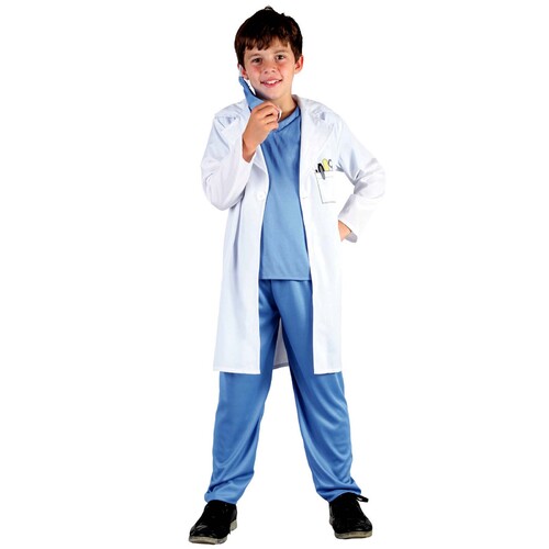 Doctor Costume 4 Piece - Child Large