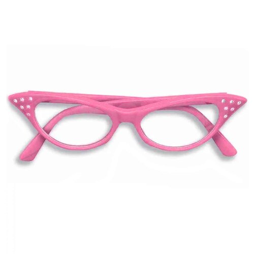 Pink 50s Rhinestone Glasses