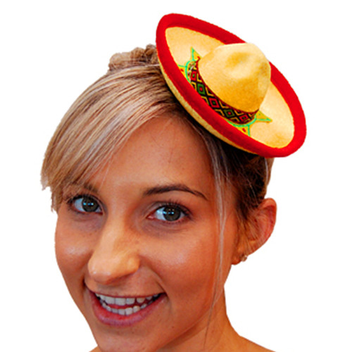 Mini Mexican Sombrero Hat - Yellow