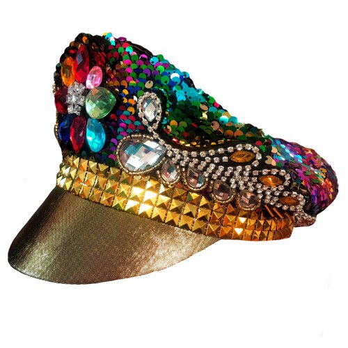 Rainbow/Sequin Festival Hat (Seconds)