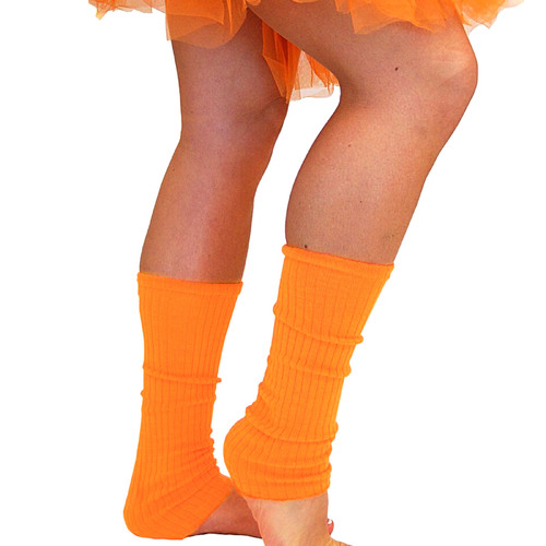 80s Leg Warmers - Fluoro Orange