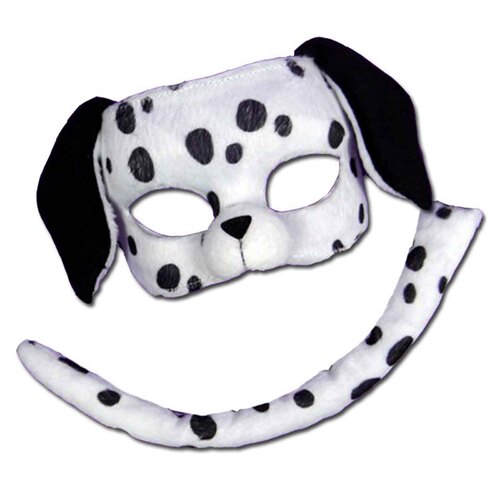 Deluxe Animal Mask & Tail Set - Dalmatian Dog