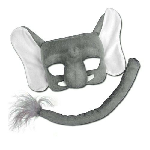 Deluxe Animal Mask & Tail Set - Elephant