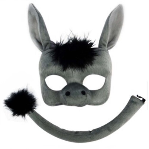 Deluxe Animal Mask & Tail Set - Donkey