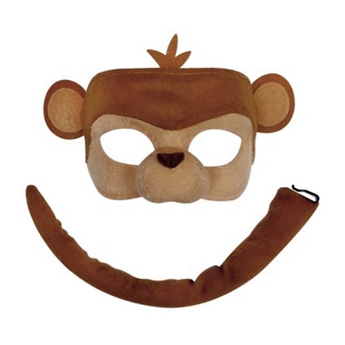 Deluxe Animal Mask & Tail Set - Monkey