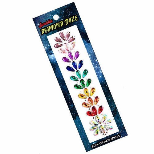 Adhesive Hair Jewels - Rainbow Pride