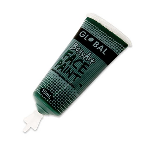 Global Body Art 15ml Tube Facepaint - Deep Green