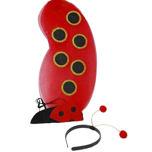 Lady Bug Wings With Headband Set