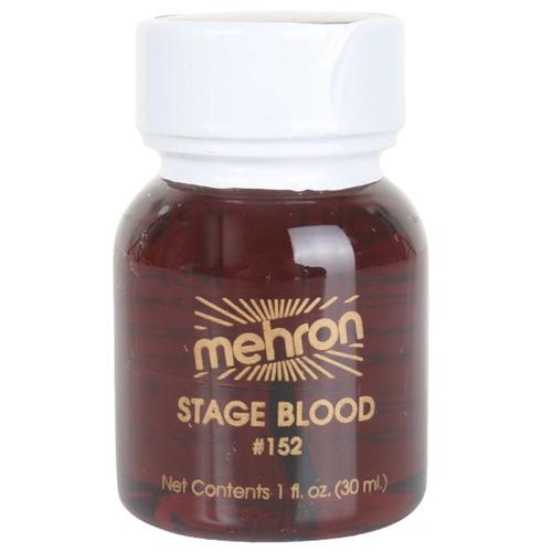 Mehron Stage Blood Bright Red with Brush 30ml