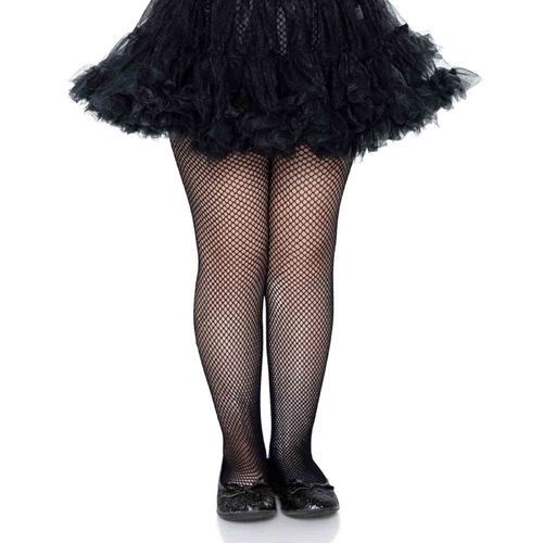 Black Fishnet Tights (Coco) - Child Large
