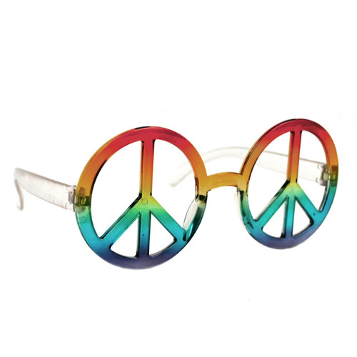Rainbow Peace Sign Glasses