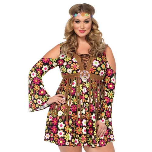 Starflower Hippie Costume - Adult Plus 1X/2X