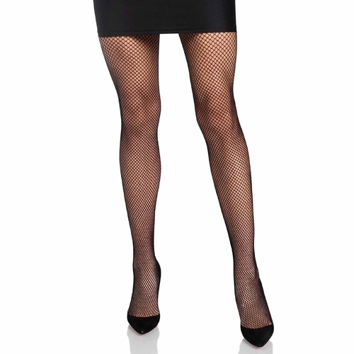 Black Fishnet Tights (Nylon/Spandex) - Adult Standard