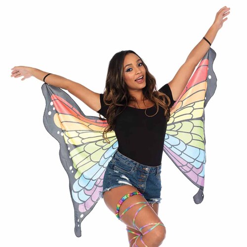 Rainbow Butterfly Festival Wings - Multicolour
