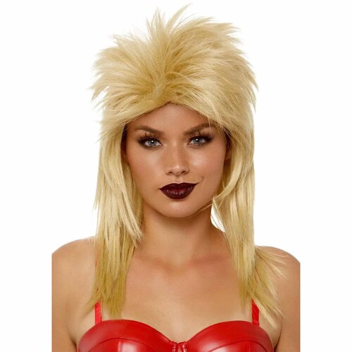 Blonde Rockstar 80s Wig - Adult
