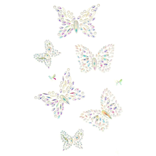 Butterlfy Glow in the Dark Body Jewels Sticker (AB Gems)