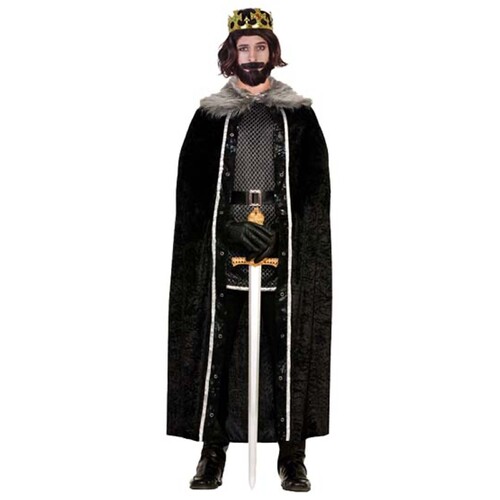 Black Velvet Cape with Faux Fur Colour - Adult