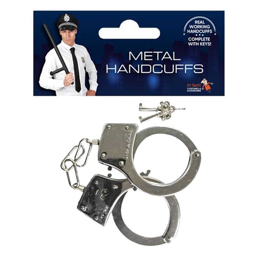 Metal Handcuffs Costume Accessory