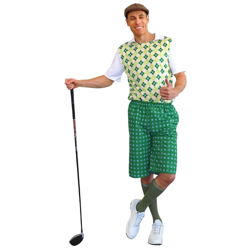 Golf Pro Costume (Green/White) - Adult Large