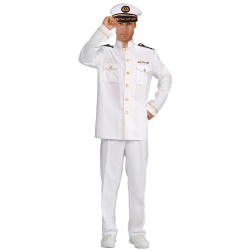 Navy Cruise Captain Costume (White) - Adult Standard