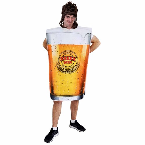 Bogan Lager Beer Glass Costume - Adult