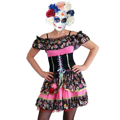 Day of the Dead Dress Costume - Adult Large