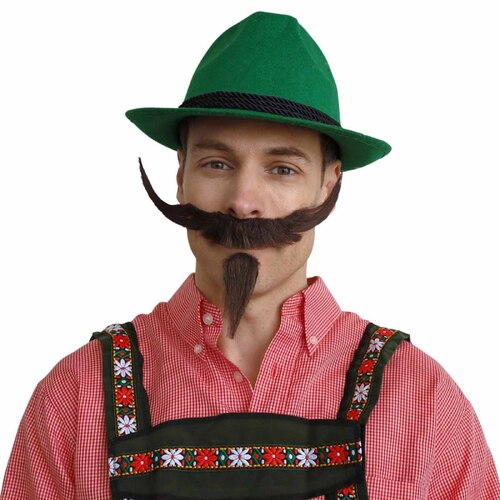 Green Oktoberfest Hat (Black Rope) - Adult One Size