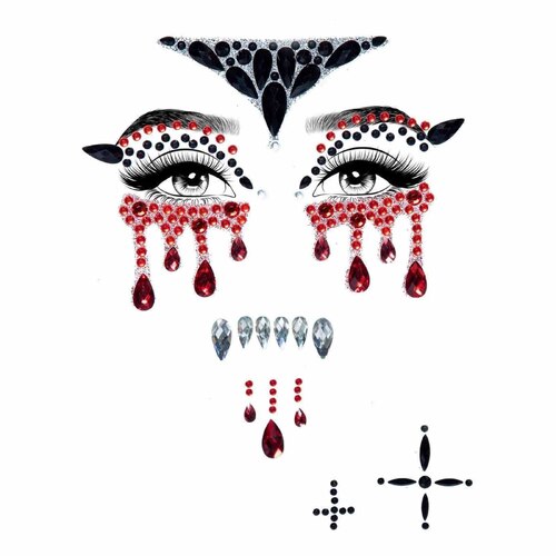 Vampire Adhesive Face Jewels Sticker