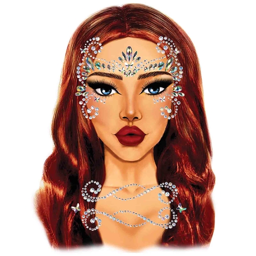Pixie Face & Body Jewels Sticker (AB Gems)