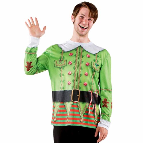 Faux Real Christmas Elf Shirt - Adult Large