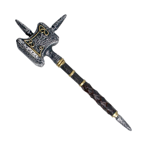 Spiked Viking Hammer Plastic Prop 55cm