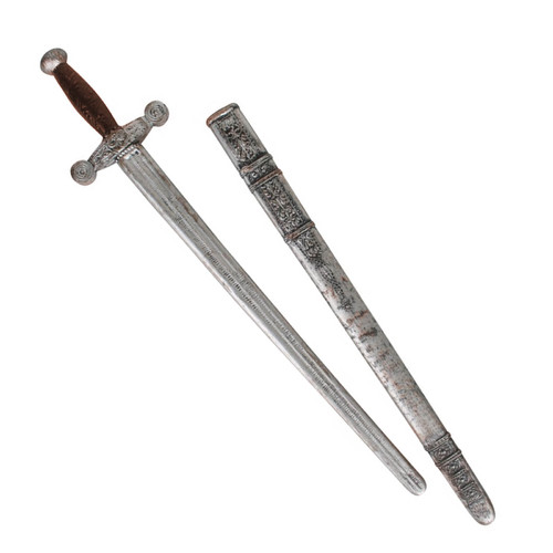 Knight Sword with Sheath - Wood & Stone Look