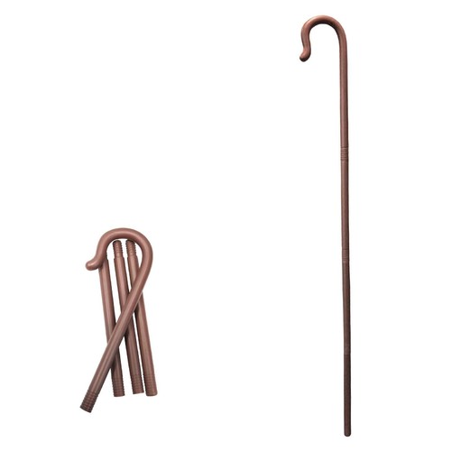 Brown Shepherds Staff/Crook - Collapsible 4 pieces