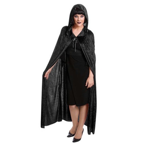 Black Velvet Cape with Hood
