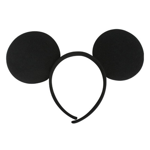Mouse Ears Headband - Black Fabric