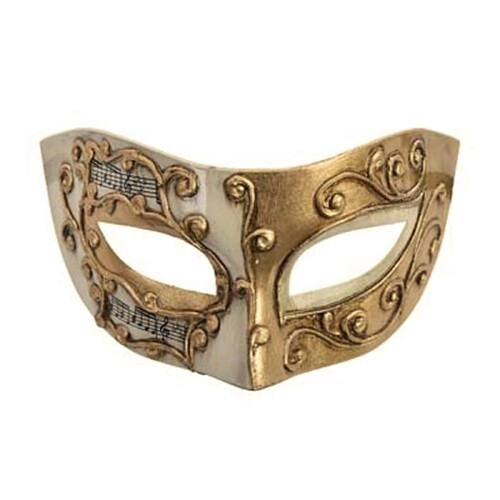 Camila Masquerade Eye Mask - Cream & Gold