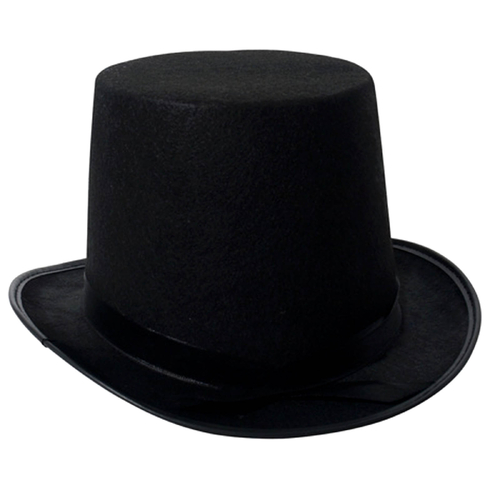 Lincoln Top Hat - Black Feltex (Economy) - Seconds