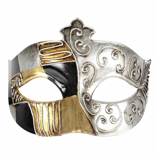 Roman Warrior Metallic Masquerade Mask (Tivoli)