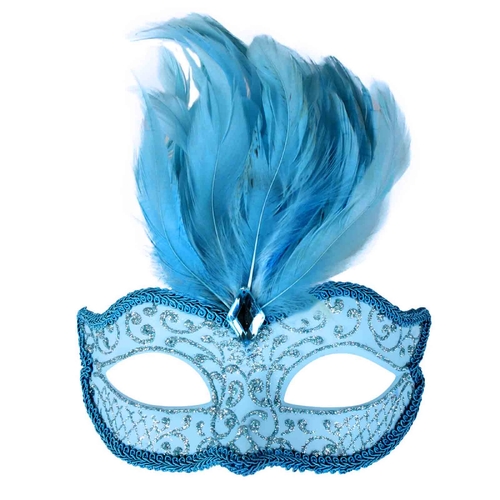 Pink Masquerade Mask with Feathers (Daniella)