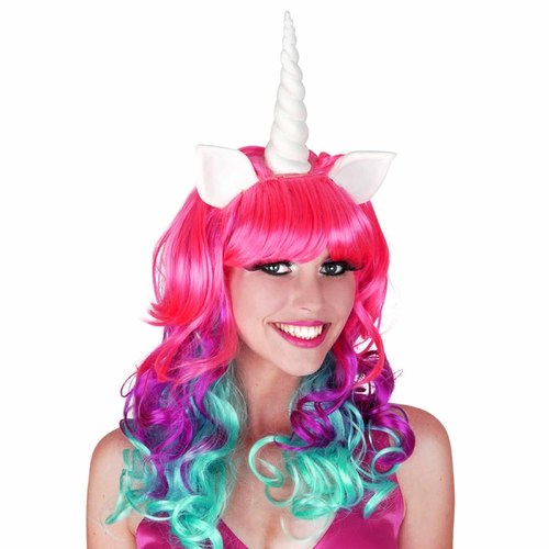 Faith Unicorn Wig - Pink, Blue & Purple
