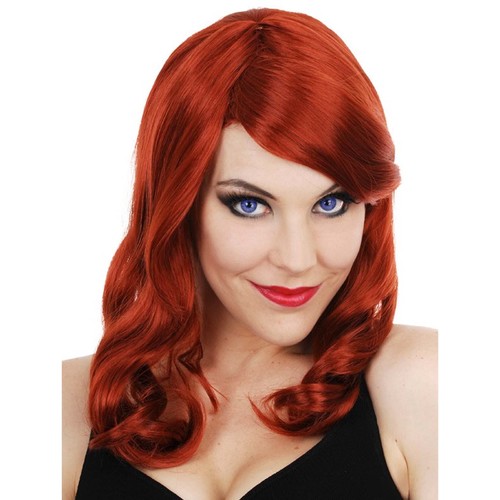 Scarlett with Side Fringe Red Wig