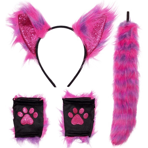 Pink & Purple Cat Accessory Set - One Size