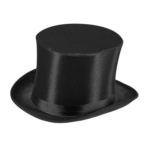 Black Satin Tall Top Hat (Lincoln)